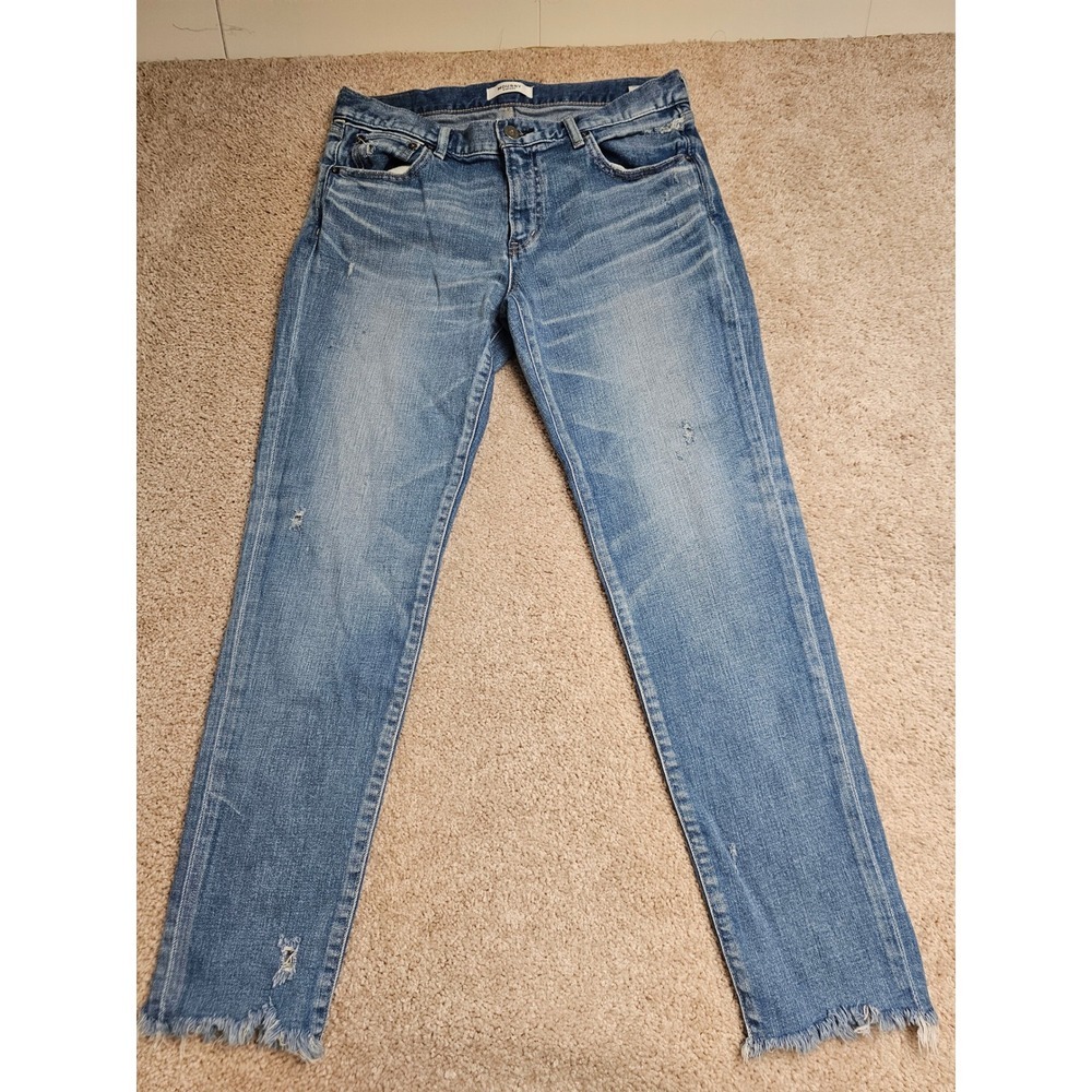 Moussy Vintage Blue Distressed Slim Straight Jeans Made in Japan Sz 30